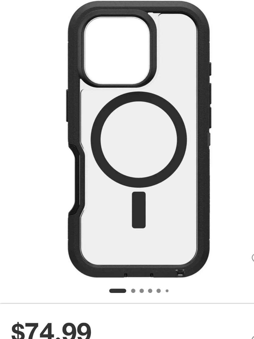 OtterBox Defender Pro XT Case for iPhone 16 Plus - Clear and Black